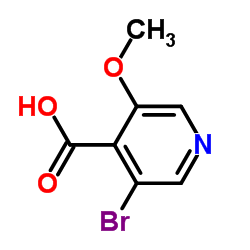 3-Bromo-5-methoxy-4-pyridinecarboxylic acid结构式