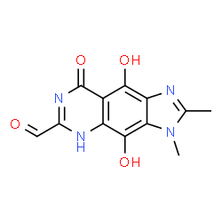 3H-Imidazo[4,5-g]quinazoline-6-carboxaldehyde,5,8-dihydro-4,9-dihydroxy-2,3-dimethyl-8-oxo- (9CI) Structure