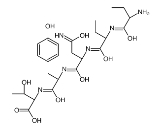 (2S,3R)-2-[[(2S)-2-[[(2S)-4-amino-2-[[(2S)-2-[[(2S)-2-aminobutanoyl]amino]butanoyl]amino]-4-oxobutanoyl]amino]-3-(4-hydroxyphenyl)propanoyl]amino]-3-hydroxybutanoic acid Structure