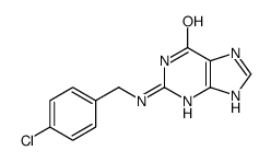 2-[(4-chlorophenyl)methylamino]-3,7-dihydropurin-6-one Structure