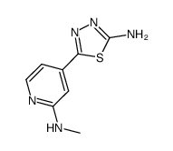 4-(5-amino-1,3,4-thiadiazol-2-yl)-N-methylpyridin-2-amine Structure