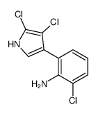 2-chloro-6-(4,5-dichloro-1H-pyrrol-3-yl)aniline Structure