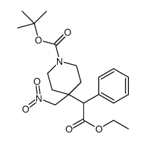 tert-butyl 4-(2-ethoxy-2-oxo-1-phenylethyl)-4-(nitromethyl)piperidine-1-carboxylate结构式