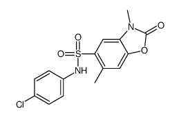 N-(4-chlorophenyl)-3,6-dimethyl-2-oxo-2,3-dihydrobenzo[d]oxazole-5-sulfonamide结构式