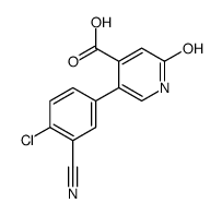 5-(4-chloro-3-cyanophenyl)-2-oxo-1H-pyridine-4-carboxylic acid结构式
