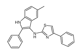 N-(5-methyl-2-phenyl-1H-indol-3-yl)-4-phenyl-1,3-thiazol-2-amine Structure