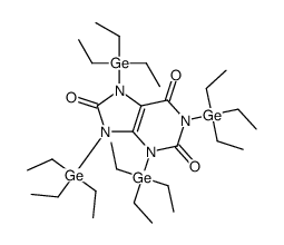 1,3,7,9-tetrakis(triethylgermyl)purine-2,6,8-trione Structure