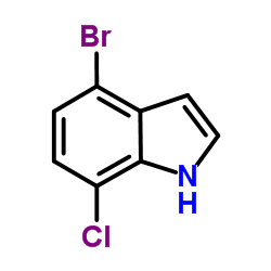 7-氯-4-溴吲哚结构式