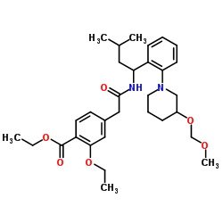 3’-Hydroxy-3’-O-methoxymethyl Repaglinide Ethyl Ester(Mixture of Diastereomers)结构式
