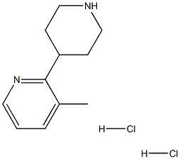3-Methyl-2-(piperidin-4-yl)pyridine dihydrochloride结构式