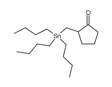 2-((tributylstannyl)methyl)cyclopentanone Structure