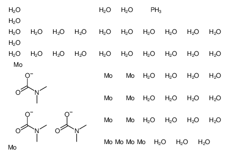 N,N-dimethylcarbamate,molybdenum,phosphane,tetracontahydrate Structure