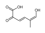 (3E,5Z)-6-hydroxy-5-methyl-2-oxohexa-3,5-dienoic acid Structure