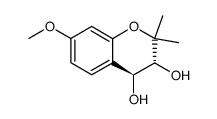 trans-3,4-dihydroxy-7-methoxy-2,2-dimethylchroman结构式