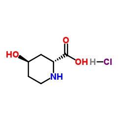 (2R,4R)-4-羟基哌啶-2-羧酸盐酸盐结构式