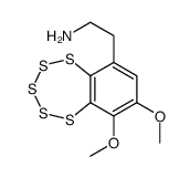 2-(6,7-dimethoxy-1,2,3,4,5-benzopentathiepin-9-yl)ethanamine结构式