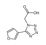 2-[5-(furan-3-yl)tetrazol-1-yl]acetic acid结构式