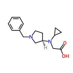 N-[(3R)-1-Benzyl-3-pyrrolidinyl]-N-cyclopropylglycine结构式