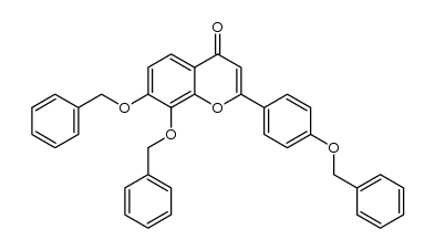 7,8-bis(benzyloxy)-2-(4-(benzyloxy)phenyl)-4H-chromen-4-one结构式