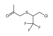 1-(3-chloro-1,1,1-trifluoropropan-2-yl)sulfanylpropan-2-one结构式