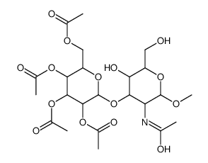 甲基2-乙酰胺基-2-脱氧-O-[β-D-(2,3,4,6-四乙酰基)吡喃半乳糖基]-α-D-吡喃半乳糖苷结构式