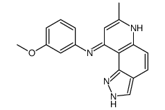 9-((3-methoxyphenyl)amino)-7-methyl-1H-pyrazolo(3,4-f)quinoline Structure