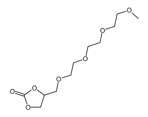 4-[2-[2-(2-methoxyethoxy)ethoxy]ethoxymethyl]-1,3-dioxolan-2-one结构式