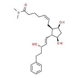 17-phenyl trinor Prostaglandin F2α dimethyl amide结构式