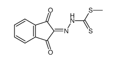 2-{aza[(methylthiothioxomethyl)amino]methylene}indane-1,3-dione Structure