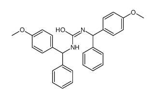 1,3-bis[(4-methoxyphenyl)-phenyl-methyl]urea structure