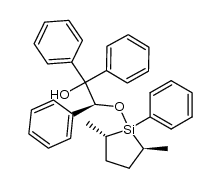 2S-2-[(2S,5S-2,5-dimethyl-1-phenyl-1-silacyclopentyl)oxy]-1,1,2-triphenylethanol结构式