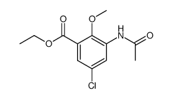 N-(3-ethoxycarbonyl-5-chloro-2-methoxyphenyl)acetamide结构式