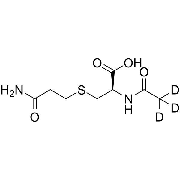 N-Acetyl-S-(carbamoylethyl)-L-cysteine-d3结构式