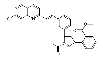 2-[(3S)-3-(Acetyloxy)-1-bromo-3-[3-[(1E)-2-(7-chloro-2-quinolinyl)ethenyl]phenyl]propyl]-benzoic Acid Methyl Ester结构式