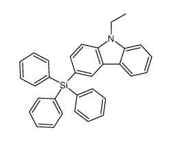 9-ethyl-3-triphenylsilanyl-carbazole结构式