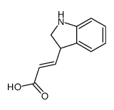 3-(2,3-dihydro-1H-indol-3-yl)prop-2-enoic acid Structure