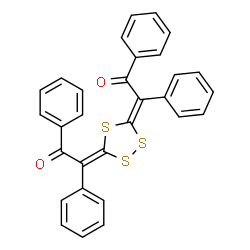 α,α'-(1,2,4-Trithiolane-3,5-diylidene)bis(ω-phenylacetophenone)结构式