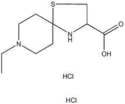 8-乙基-1-硫-4,8-二氮杂螺[4.5]癸烷-3-羧酸二盐酸盐结构式