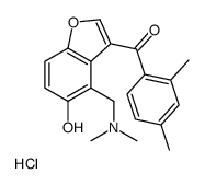 [3-(2,4-dimethylbenzoyl)-5-hydroxy-1-benzofuran-4-yl]methyl-dimethylazanium,chloride Structure