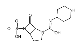 (1R,5S)-6-oxo-4-(piperidin-4-ylcarbamoyl)-4,7-diazabicyclo[3.2.0]heptane-7-sulfonic acid结构式