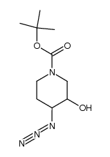 tert-butyl (3RS,4RS)-4-azido-3-hydroxy-piperidine-1-carboxylate结构式