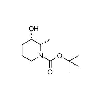 (2S,3S)-3-羟基-2-甲基哌啶-1-羧酸叔丁酯结构式