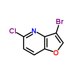 3-溴-5-氯呋喃并[3,2-b]吡啶结构式