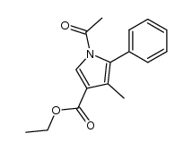 ethyl 1-acetyl-4-methyl-5-phenylpyrrole-3-carboxylate结构式