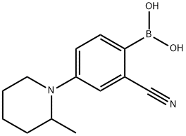 2-Cyano-4-(2-methylpiperidin-1-yl)phenylboronic acid图片