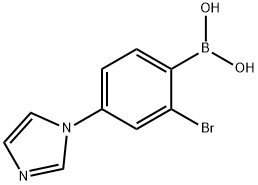 2-Bromo-4-(imidazol-1-yl)phenylboronic acid Structure