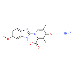 ammonium 1-(5-methoxy-1H-benzo[d]imidazol-2-yl)-3,5-dimethyl-4-oxo-1,4-dihydropyridine-2-carboxylate structure