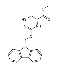 L-Cysteine, N-[(9H-fluoren-9-ylmethoxy)carbonyl]-, methyl ester structure