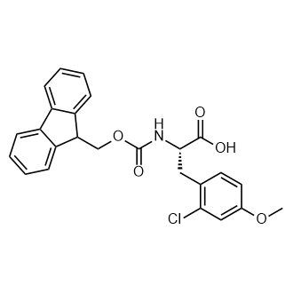 (S)-2-((((9H-Fluoren-9-yl)methoxy)carbonyl)amino)-3-(2-chloro-4-methoxyphenyl)propanoic acid Structure