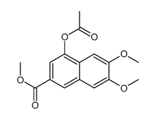 4-(乙酰基氧基)-6,7-二甲氧基-2-萘羧酸甲酯结构式